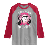 Breast Cancer Is Boo Sheet Raglan Shirt In October Ghost Wear Pink - Wonder Print Shop