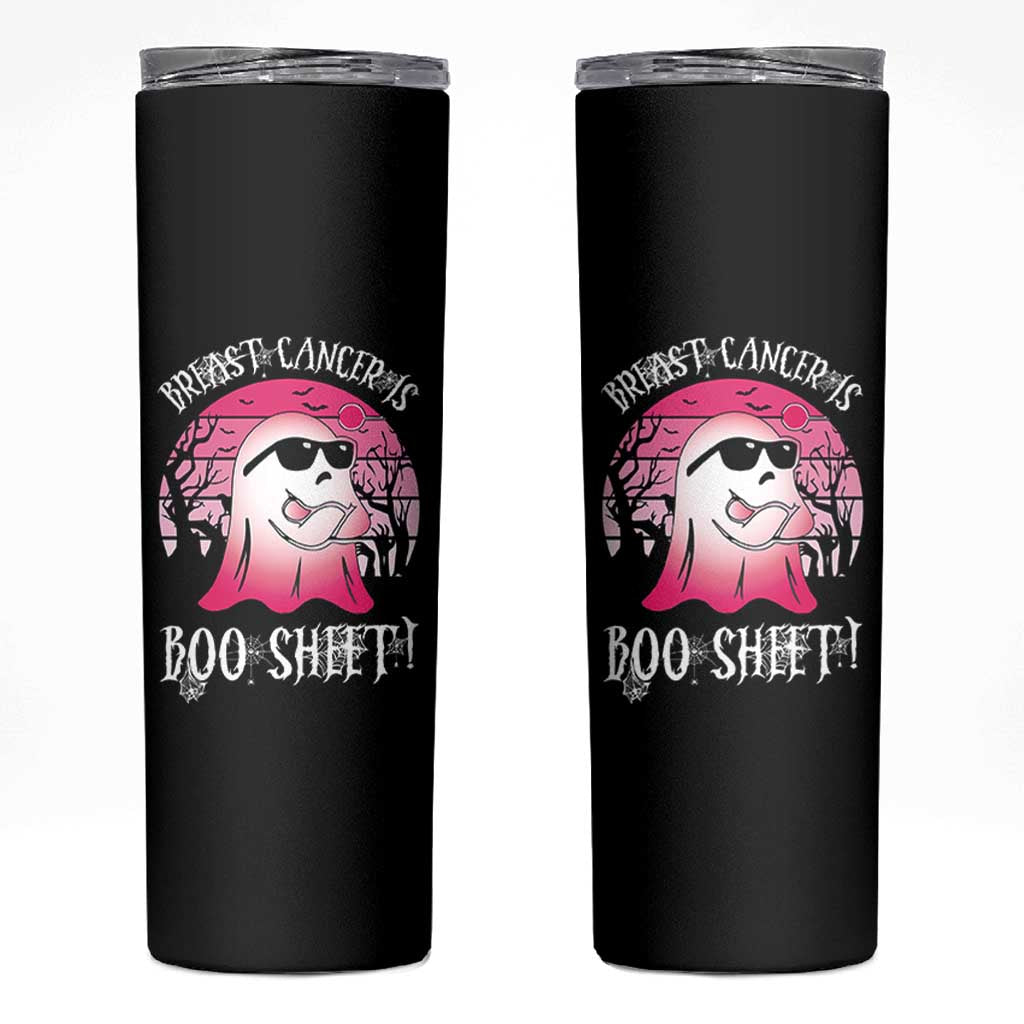 Breast Cancer Is Boo Sheet Skinny Tumbler In October Ghost Wear Pink - Wonder Print Shop