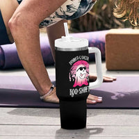 Breast Cancer Is Boo Sheet Tumbler With Handle In October Ghost Wear Pink - Wonder Print Shop