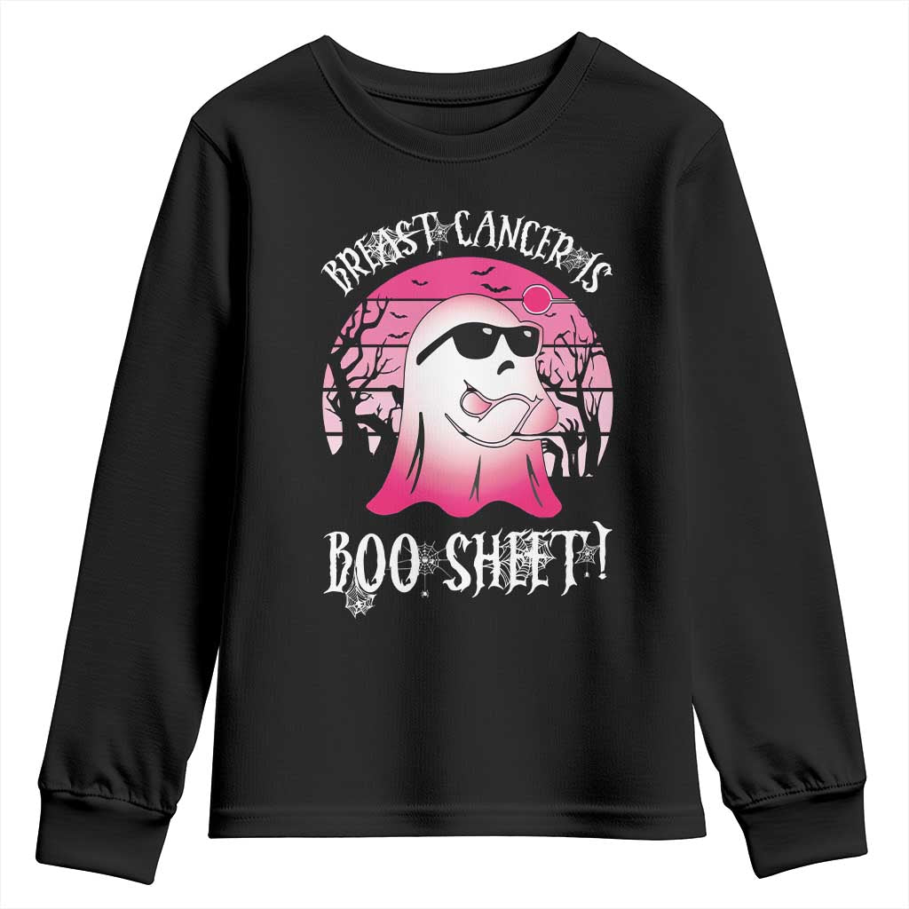 Breast Cancer Is Boo Sheet Youth Sweatshirt In October Ghost Wear Pink - Wonder Print Shop