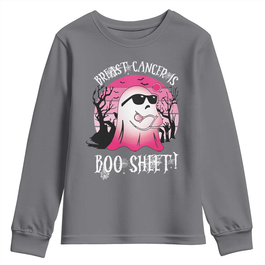 Breast Cancer Is Boo Sheet Youth Sweatshirt In October Ghost Wear Pink - Wonder Print Shop
