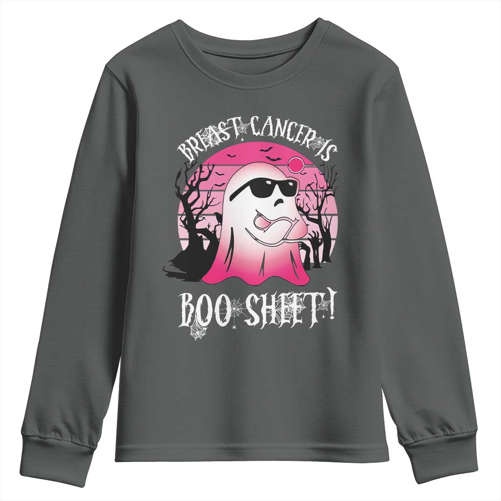 Breast Cancer Is Boo Sheet Youth Sweatshirt In October Ghost Wear Pink - Wonder Print Shop