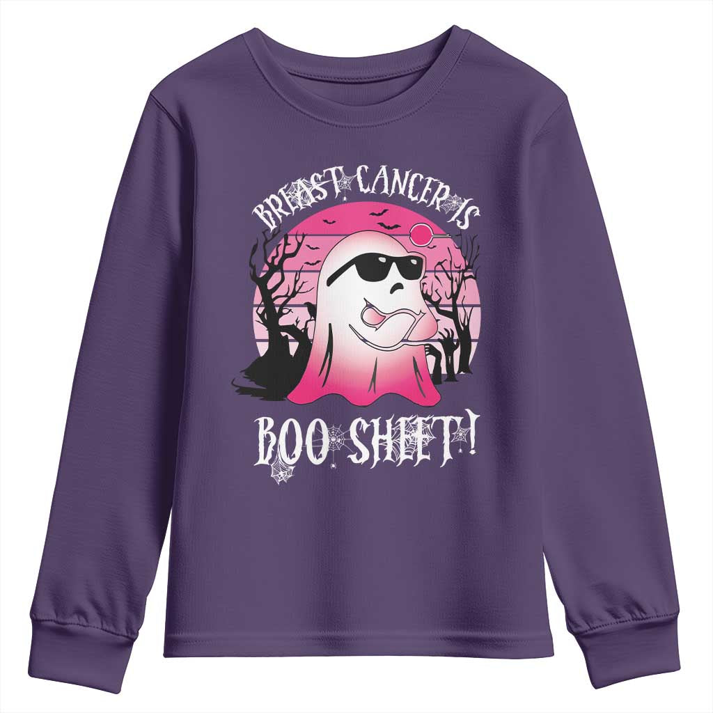 Breast Cancer Is Boo Sheet Youth Sweatshirt In October Ghost Wear Pink - Wonder Print Shop