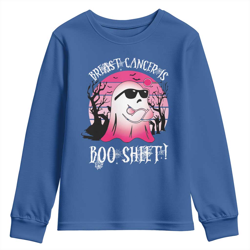 Breast Cancer Is Boo Sheet Youth Sweatshirt In October Ghost Wear Pink - Wonder Print Shop