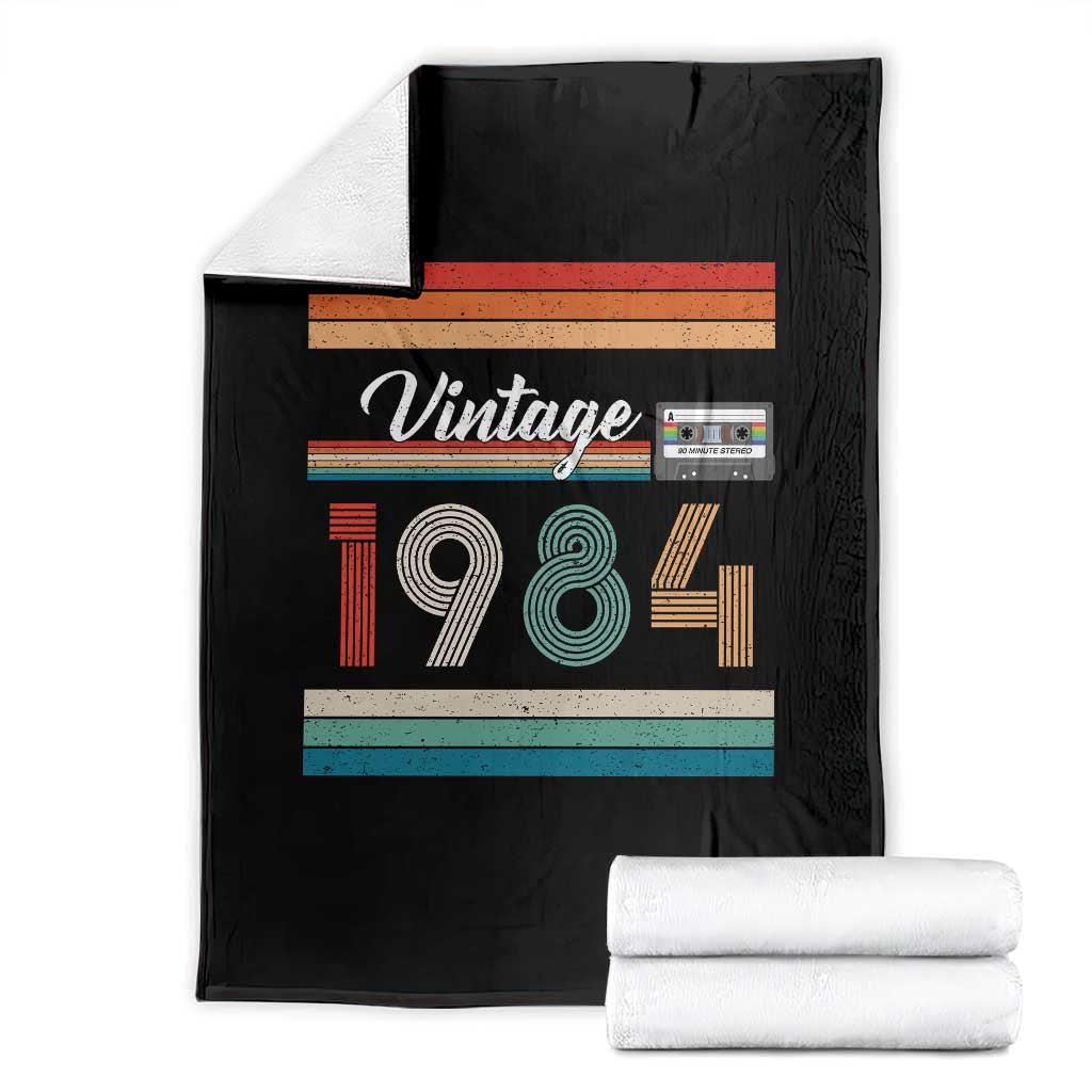 1984 Retro Birthday Throw Blanket Vintage 42th Birthday Gift Classic 90s Style - Wonder Print Shop