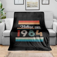 1984 Retro Birthday Throw Blanket Vintage 42th Birthday Gift Classic 90s Style - Wonder Print Shop