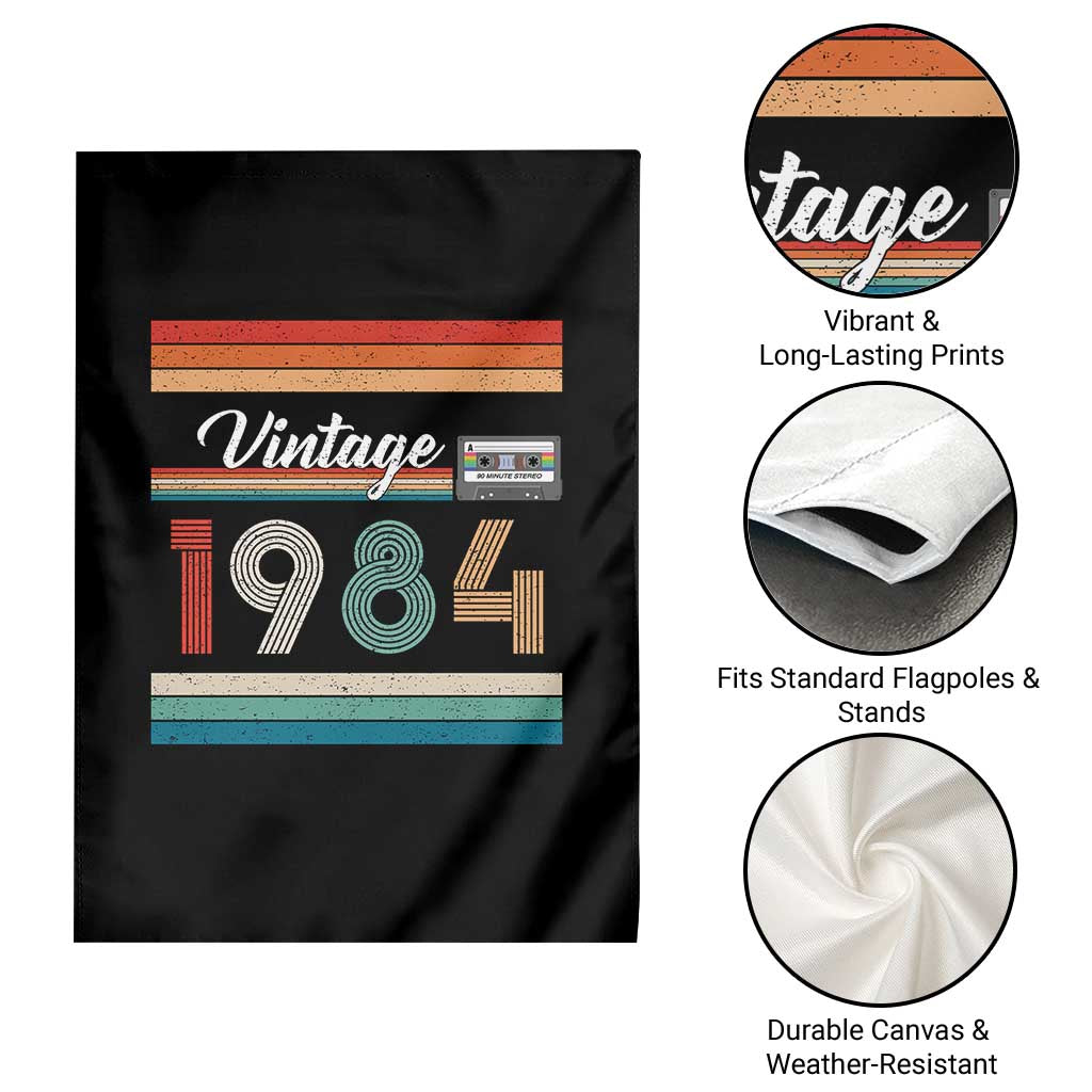 1984 Retro Birthday Garden Flag Vintage 42th Birthday Gift Classic 90s Style - Wonder Print Shop