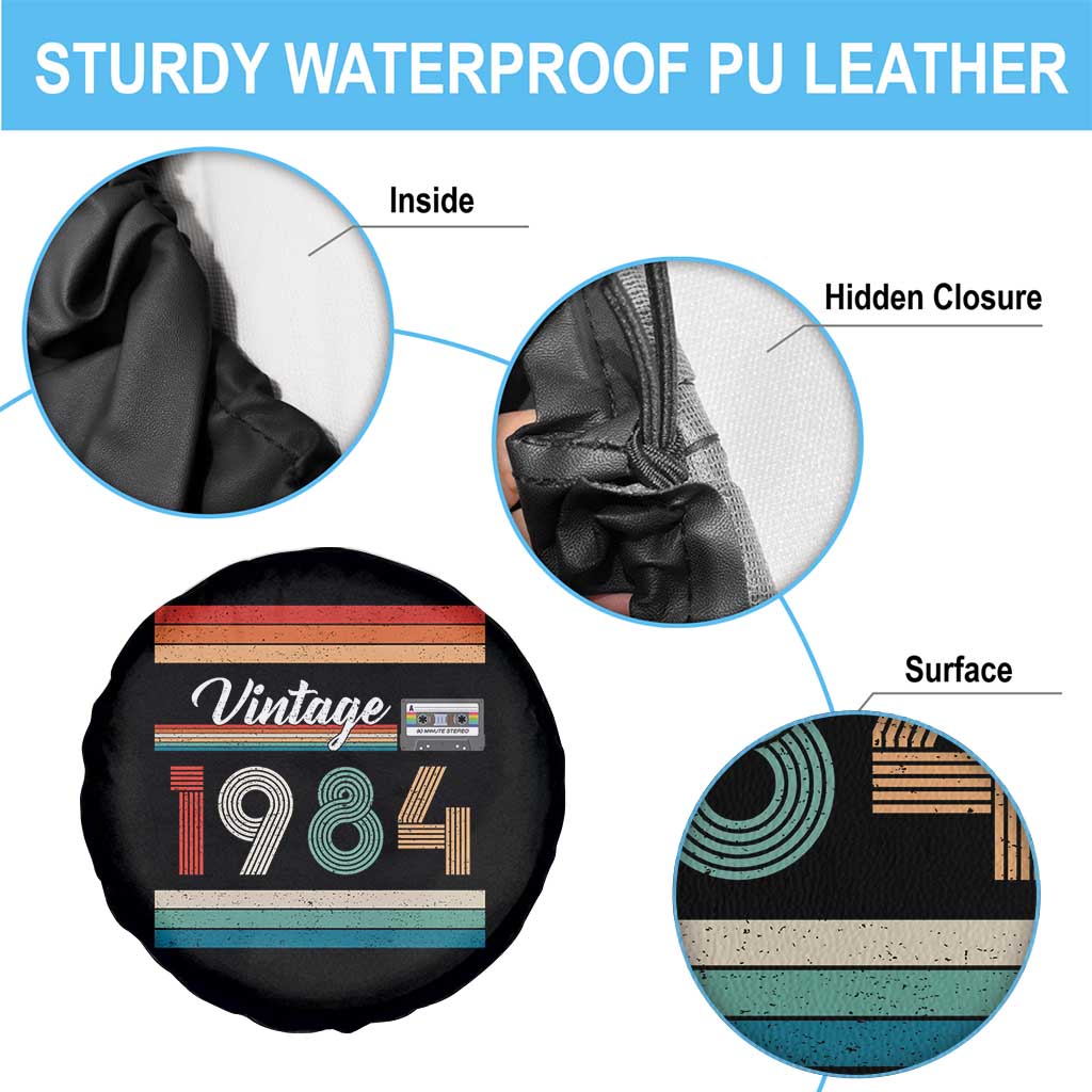 1984 Retro Birthday Spare Tire Cover Vintage 42th Birthday Gift Classic 90s Style - Wonder Print Shop