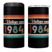 1984 Retro Birthday 4 in 1 Can Cooler Tumbler Vintage 42th Birthday Gift Classic 90s Style - Wonder Print Shop