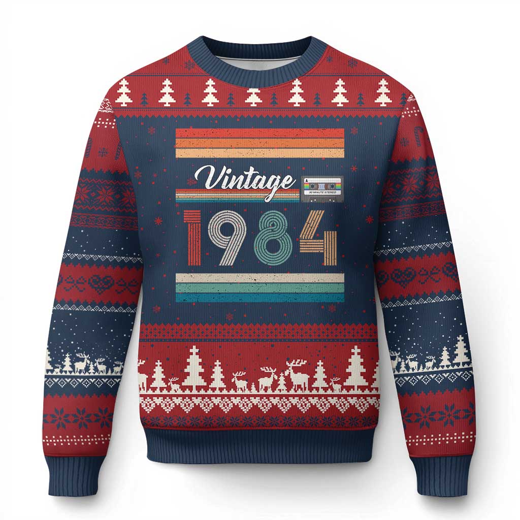 1984 Retro Birthday Ugly Christmas Sweater Vintage 42th Birthday Gift Classic 90s Style - Wonder Print Shop