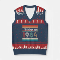 1984 Retro Birthday V-Neck Knit Sweater Vest Vintage 42th Birthday Gift Classic 90s Style - Wonder Print Shop