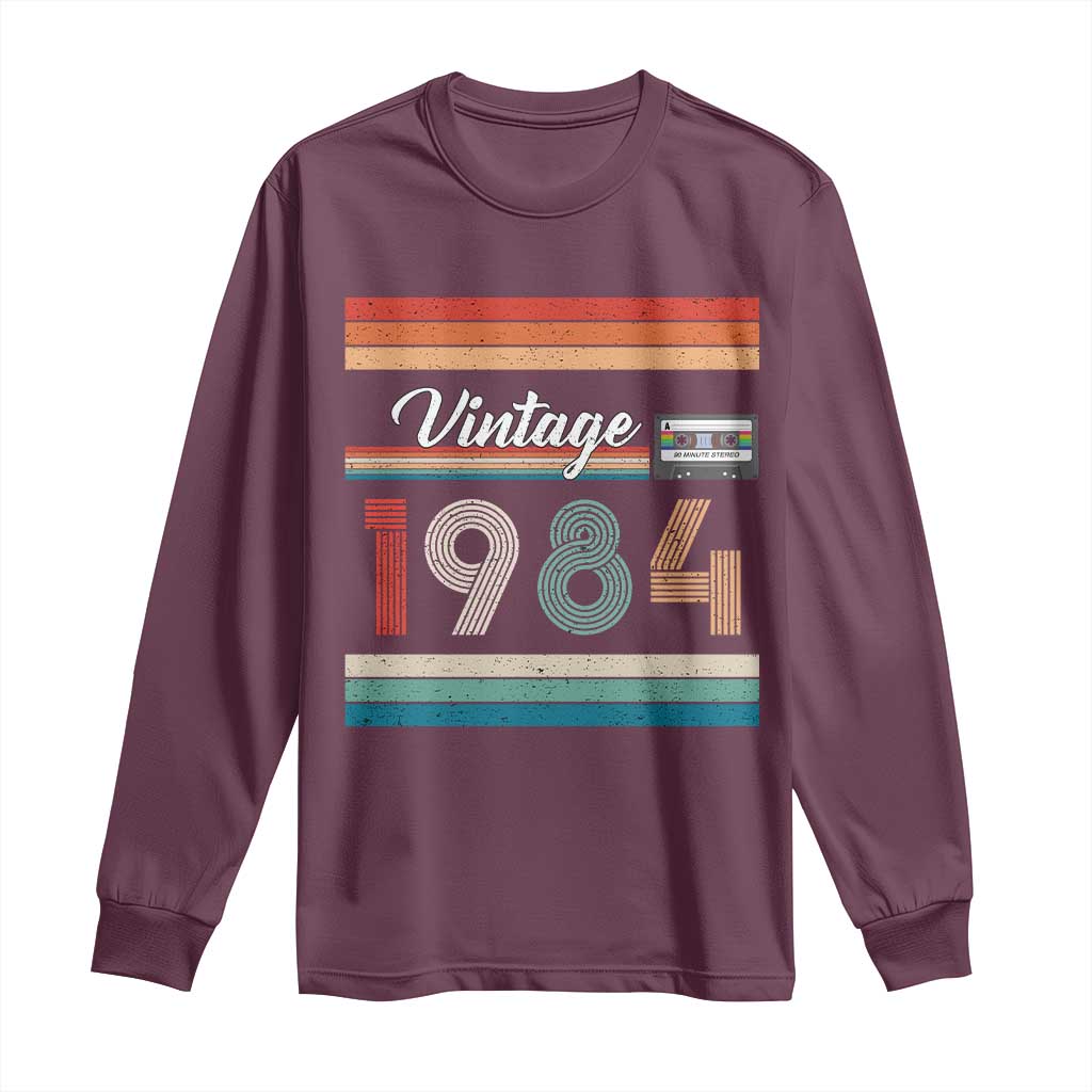 1984 Retro Birthday Long Sleeve Shirt Vintage 42th Birthday Gift Classic 90s Style - Wonder Print Shop
