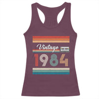 1984 Retro Birthday Racerback Tank Top Vintage 42th Birthday Gift Classic 90s Style - Wonder Print Shop