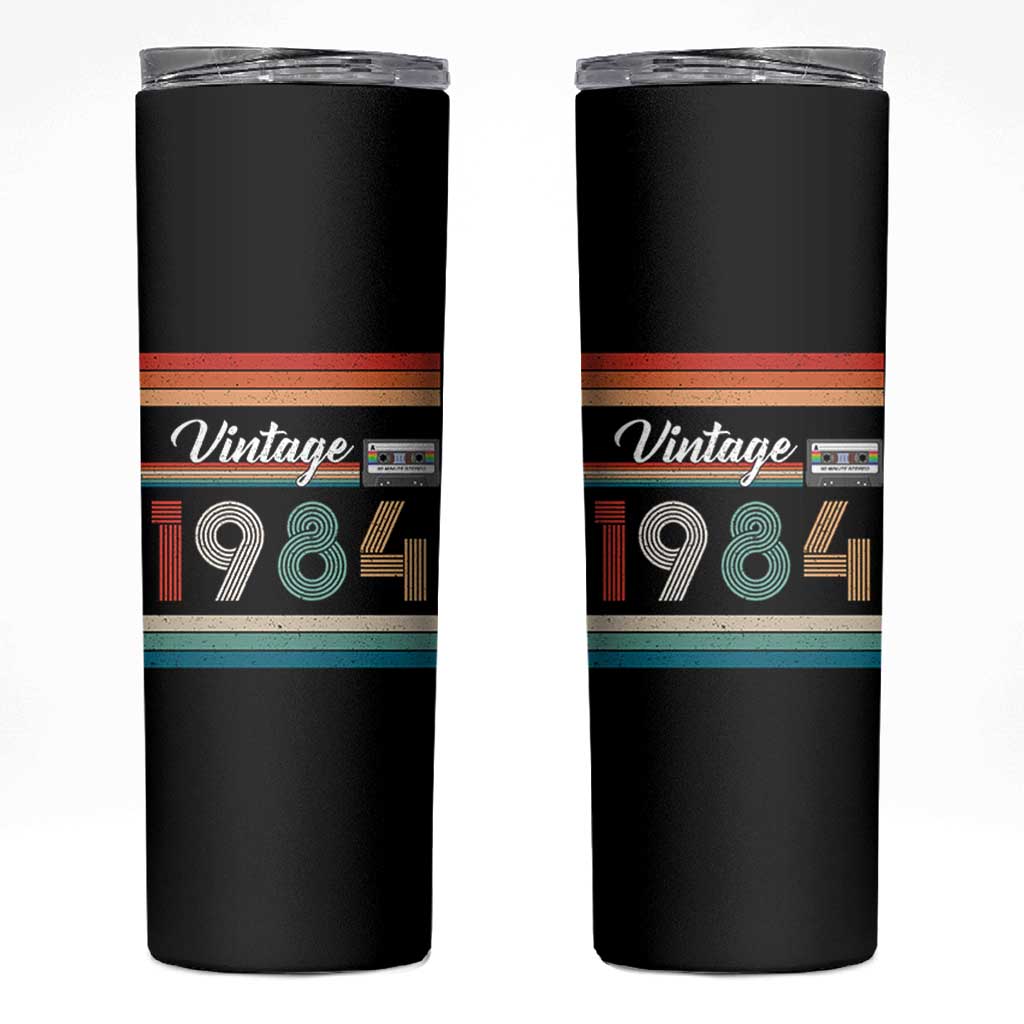 1984 Retro Birthday Skinny Tumbler Vintage 42th Birthday Gift Classic 90s Style - Wonder Print Shop