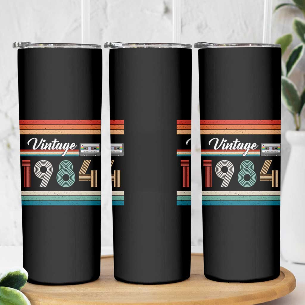 1984 Retro Birthday Skinny Tumbler Vintage 42th Birthday Gift Classic 90s Style - Wonder Print Shop
