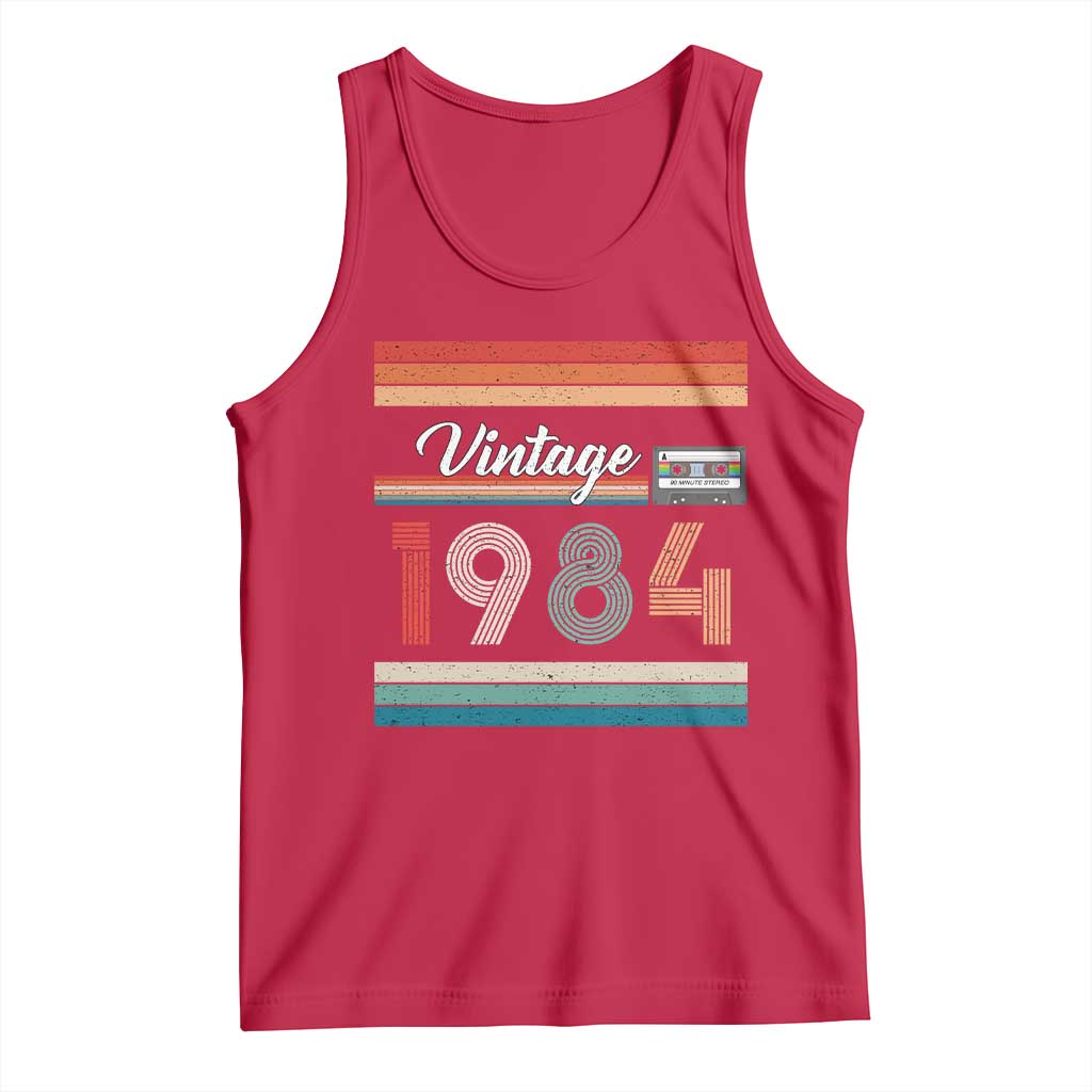 1984 Retro Birthday Tank Top Vintage 42th Birthday Gift Classic 90s Style - Wonder Print Shop