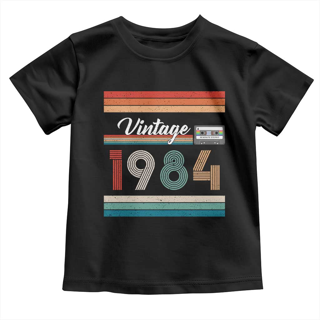 1984 Retro Birthday Toddler T Shirt Vintage 42th Birthday Gift Classic 90s Style - Wonder Print Shop