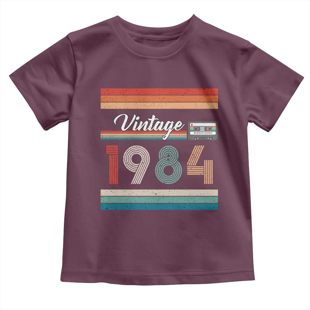 1984 Retro Birthday Toddler T Shirt Vintage 42th Birthday Gift Classic 90s Style - Wonder Print Shop