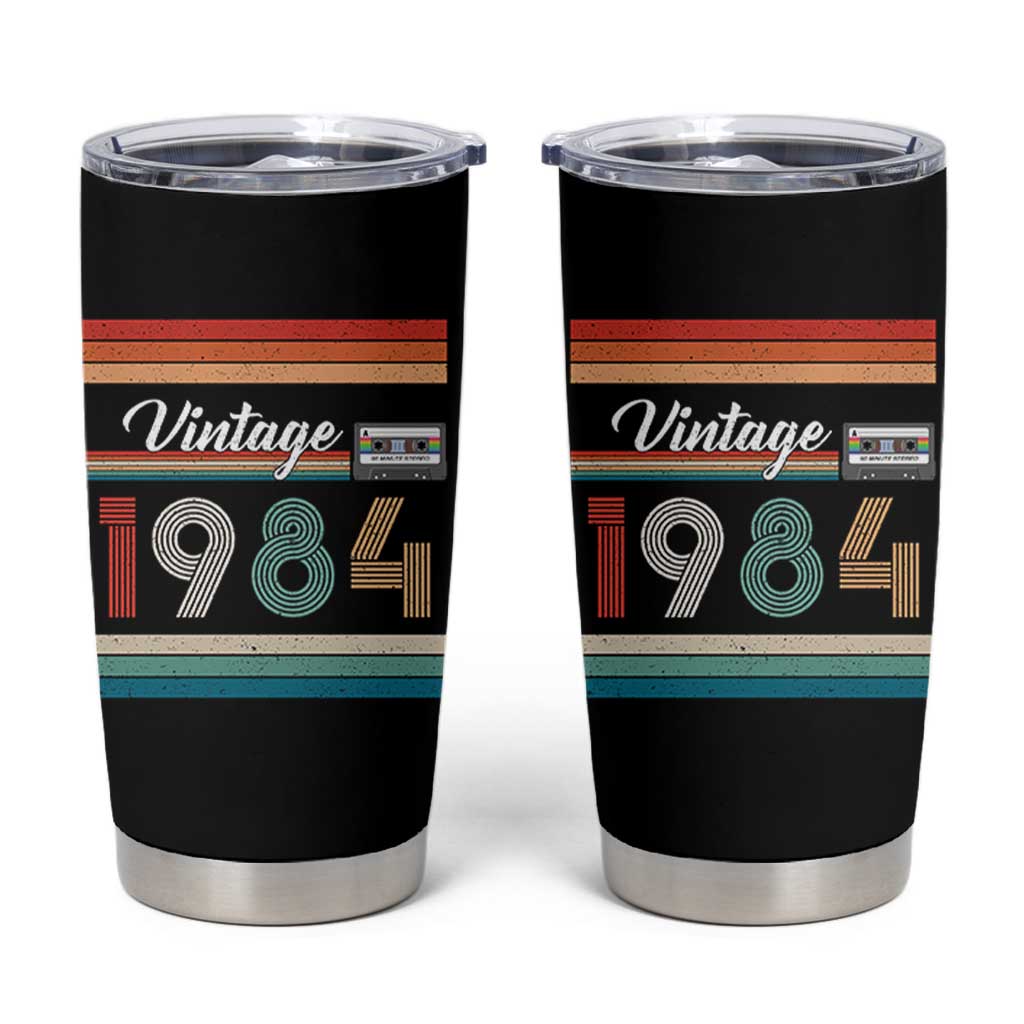 1984 Retro Birthday Tumbler Cup Vintage 42th Birthday Gift Classic 90s Style - Wonder Print Shop