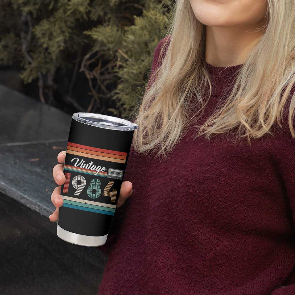 1984 Retro Birthday Tumbler Cup Vintage 42th Birthday Gift Classic 90s Style - Wonder Print Shop