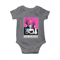 The Reader Tarot Baby Onesie Witch Reading Book Club Occult Cat Mom - Wonder Print Shop