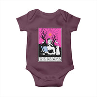 The Reader Tarot Baby Onesie Witch Reading Book Club Occult Cat Mom - Wonder Print Shop