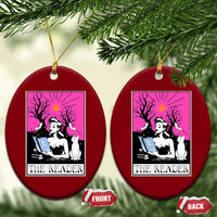 The Reader Tarot Ceramic Ornament Witch Reading Book Club Occult Cat Mom - Wonder Print Shop