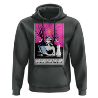 The Reader Tarot Hoodie Witch Reading Book Club Occult Cat Mom - Wonder Print Shop