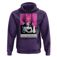 The Reader Tarot Hoodie Witch Reading Book Club Occult Cat Mom - Wonder Print Shop