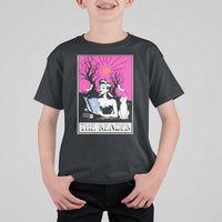 The Reader Tarot T Shirt For Kid Witch Reading Book Club Occult Cat Mom - Wonder Print Shop