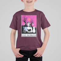The Reader Tarot T Shirt For Kid Witch Reading Book Club Occult Cat Mom - Wonder Print Shop