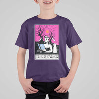 The Reader Tarot T Shirt For Kid Witch Reading Book Club Occult Cat Mom - Wonder Print Shop