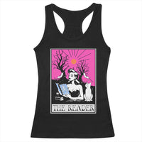The Reader Tarot Racerback Tank Top Witch Reading Book Club Occult Cat Mom - Wonder Print Shop