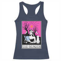 The Reader Tarot Racerback Tank Top Witch Reading Book Club Occult Cat Mom - Wonder Print Shop