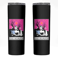 The Reader Tarot Skinny Tumbler Witch Reading Book Club Occult Cat Mom - Wonder Print Shop