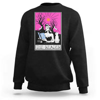 The Reader Tarot Sweatshirt Witch Reading Book Club Occult Cat Mom - Wonder Print Shop