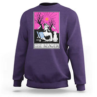 The Reader Tarot Sweatshirt Witch Reading Book Club Occult Cat Mom - Wonder Print Shop