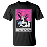 The Reader Tarot T Shirt Witch Reading Book Club Occult Cat Mom - Wonder Print Shop