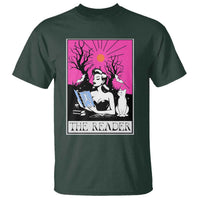 The Reader Tarot T Shirt Witch Reading Book Club Occult Cat Mom - Wonder Print Shop