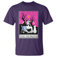 The Reader Tarot T Shirt Witch Reading Book Club Occult Cat Mom - Wonder Print Shop
