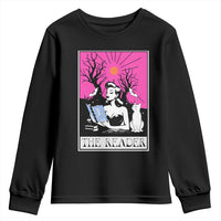 The Reader Tarot Youth Sweatshirt Witch Reading Book Club Occult Cat Mom - Wonder Print Shop