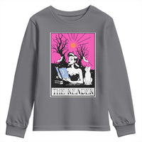 The Reader Tarot Youth Sweatshirt Witch Reading Book Club Occult Cat Mom - Wonder Print Shop