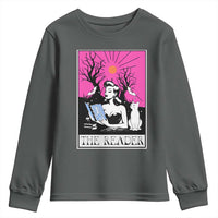 The Reader Tarot Youth Sweatshirt Witch Reading Book Club Occult Cat Mom - Wonder Print Shop