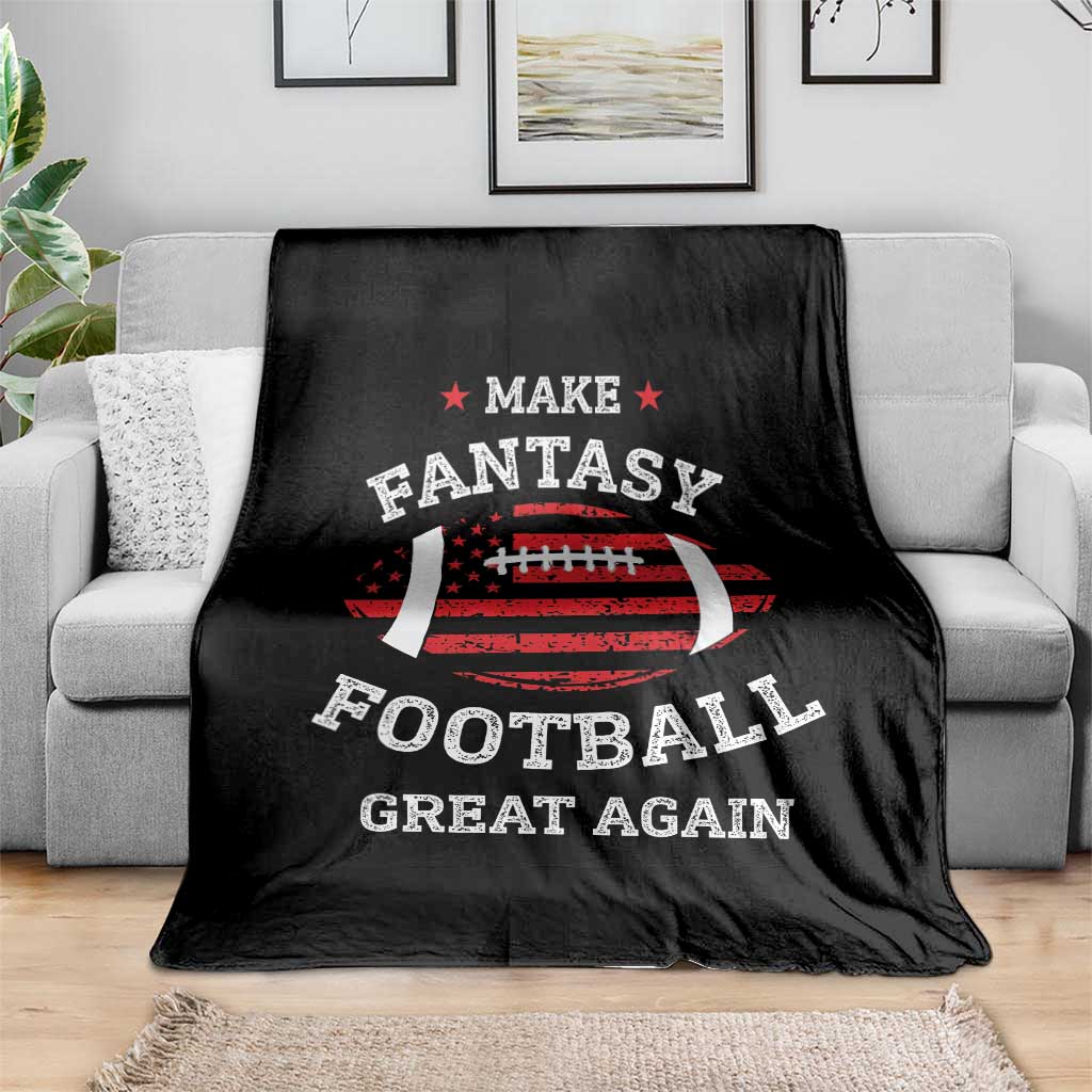 Funny Make Fantasy Football Great Again Throw Blanket - Wonder Print Shop