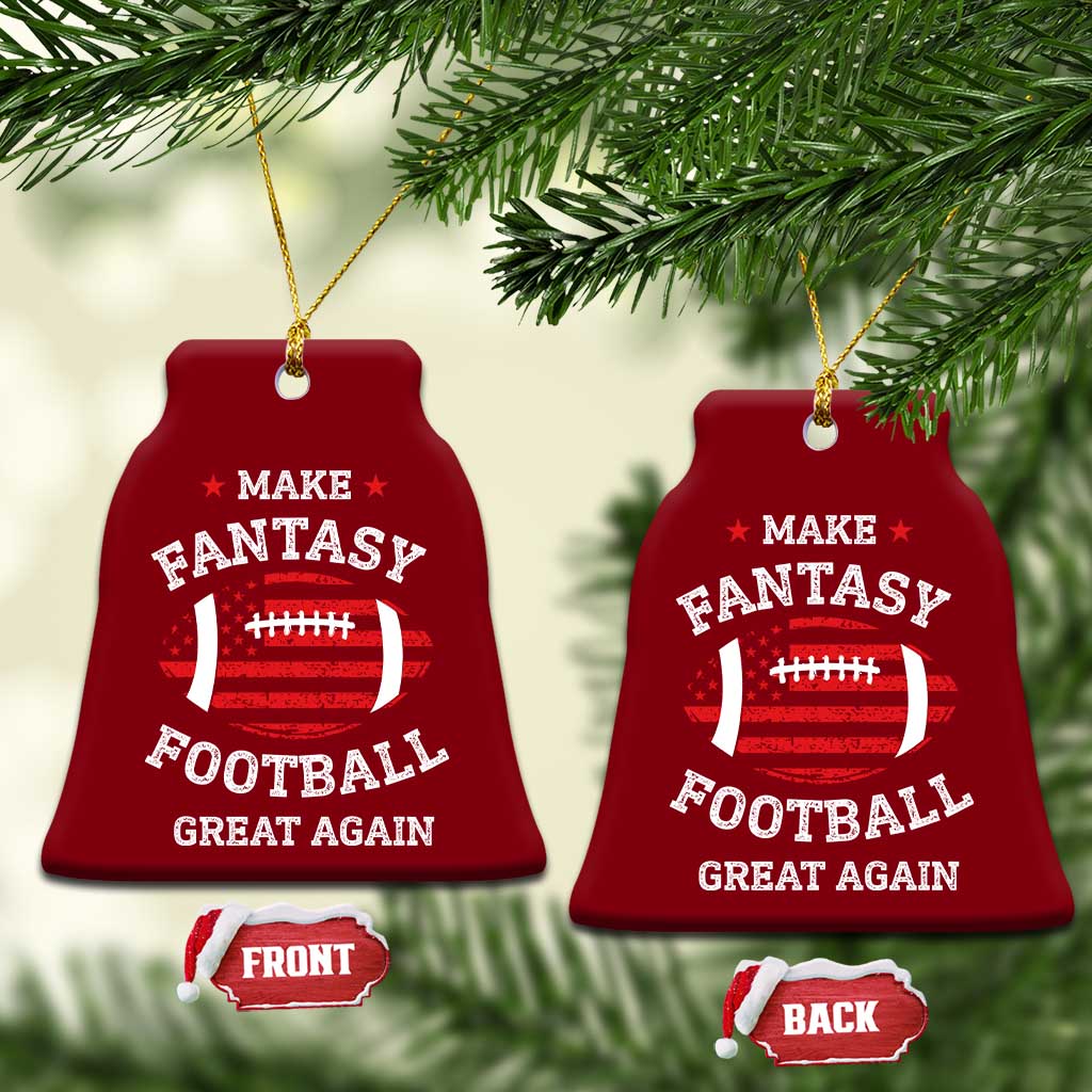 Funny Make Fantasy Football Great Again Ceramic Ornament - Wonder Print Shop