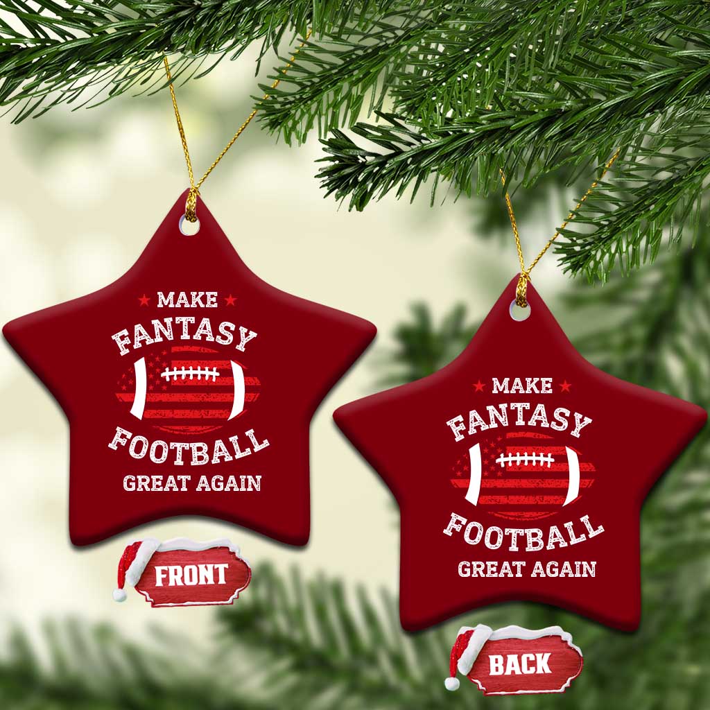 Funny Make Fantasy Football Great Again Ceramic Ornament - Wonder Print Shop
