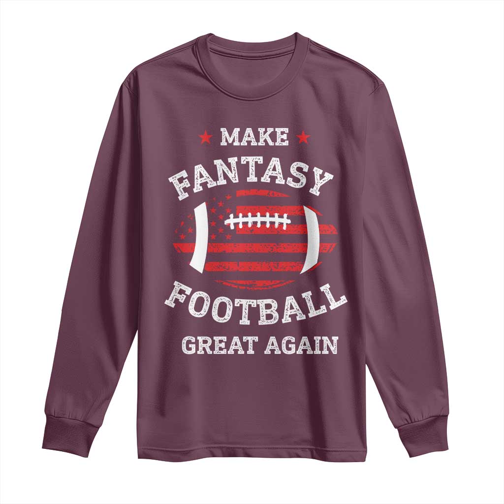 Funny Make Fantasy Football Great Again Long Sleeve Shirt - Wonder Print Shop