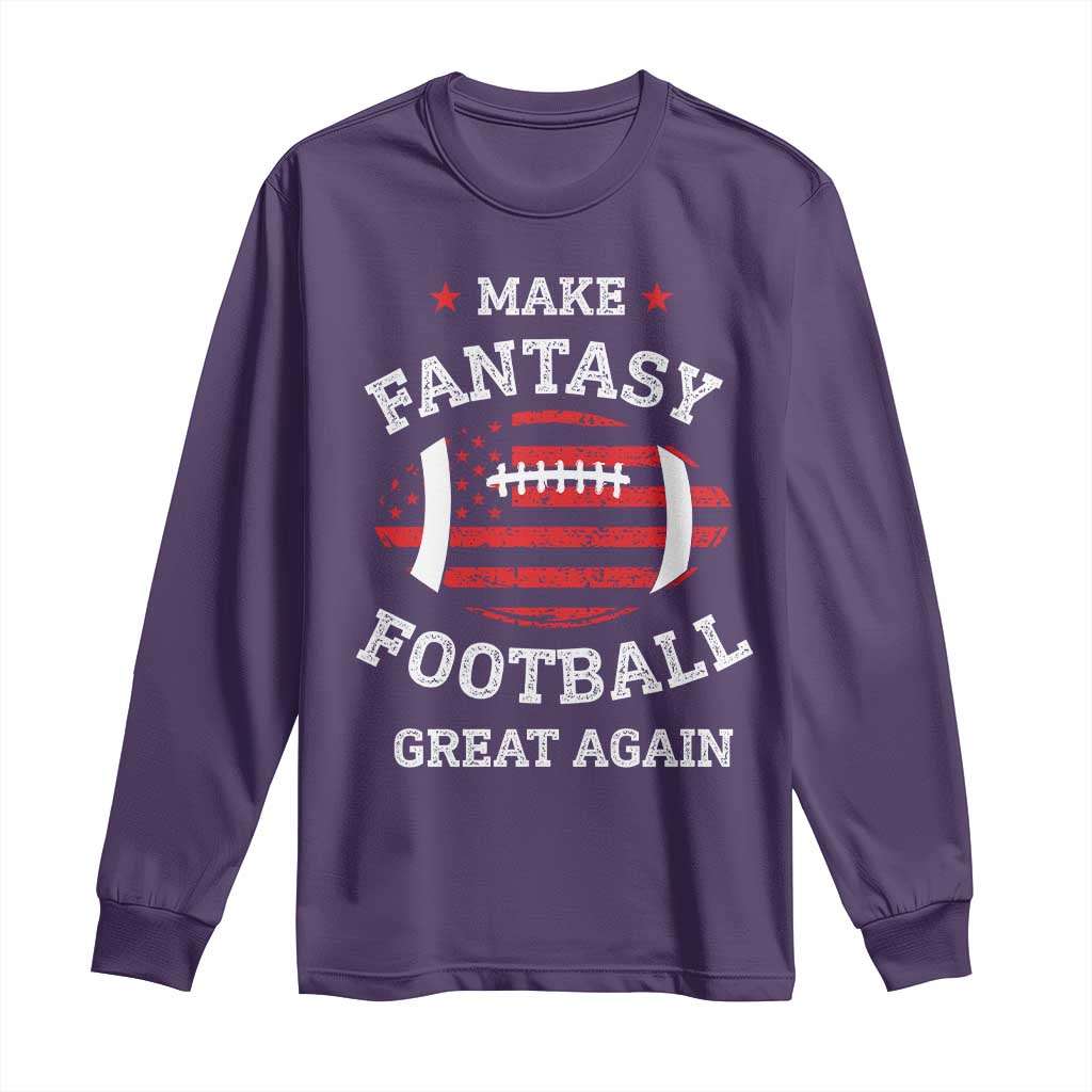 Funny Make Fantasy Football Great Again Long Sleeve Shirt - Wonder Print Shop