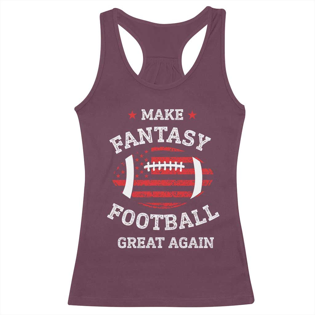 Funny Make Fantasy Football Great Again Racerback Tank Top - Wonder Print Shop