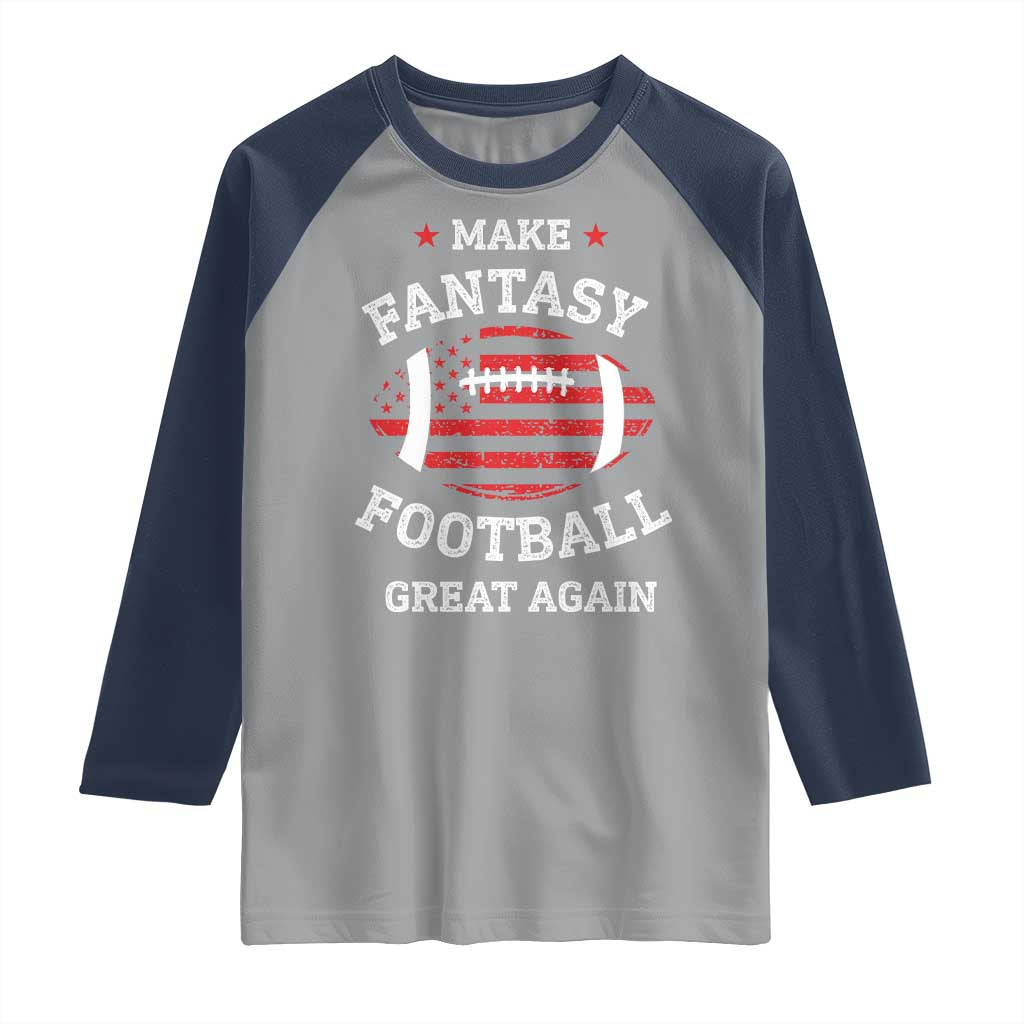 Funny Make Fantasy Football Great Again Raglan Shirt - Wonder Print Shop